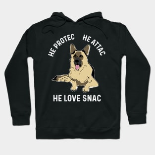 Funny German Shepherd Protec Dog Lover Gifts Hoodie